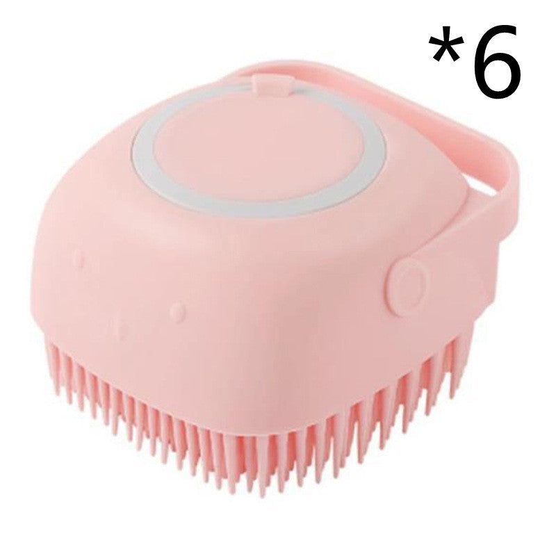 Silicone Dog Bath & Massage Glove – Pet Grooming Brush with Shampoo Dispenser for Dogs & Cats, Easy Cleaning Tool