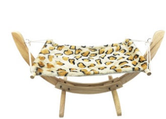 Cozy Wooden Cat Hammock Bed | Elevated Cat Lounge & Space-Saving Pet Bed