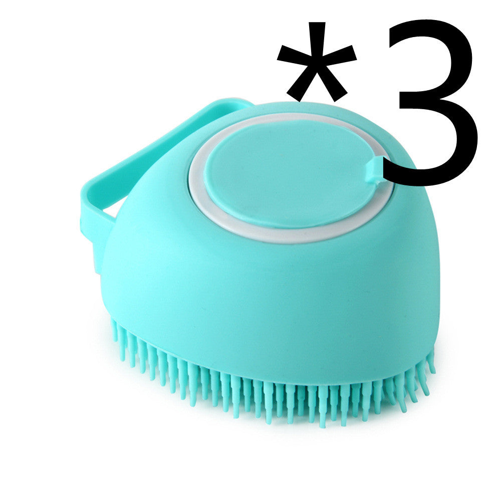 Silicone Dog Bath & Massage Glove – Pet Grooming Brush with Shampoo Dispenser for Dogs & Cats, Easy Cleaning Tool