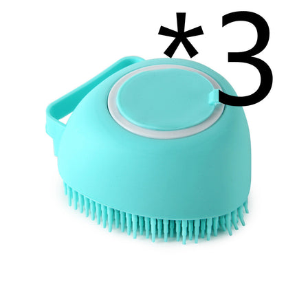 Silicone Dog Bath & Massage Glove – Pet Grooming Brush with Shampoo Dispenser for Dogs & Cats, Easy Cleaning Tool