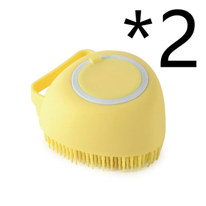 Silicone Dog Bath & Massage Glove – Pet Grooming Brush with Shampoo Dispenser for Dogs & Cats, Easy Cleaning Tool