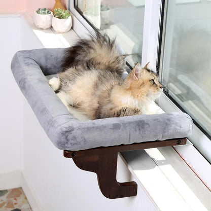 Cozy Window Cat Hammock Bed  | Elevated Sun Lounger for Cats