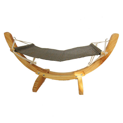 Cozy Wooden Cat Hammock Bed | Elevated Cat Lounge & Space-Saving Pet Bed