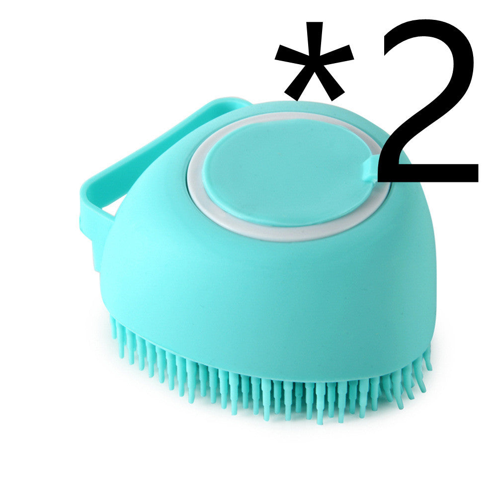 Silicone Dog Bath & Massage Glove – Pet Grooming Brush with Shampoo Dispenser for Dogs & Cats, Easy Cleaning Tool