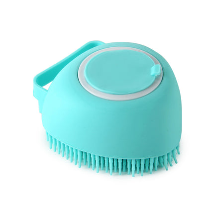 Silicone Dog Bath & Massage Glove – Pet Grooming Brush with Shampoo Dispenser for Dogs & Cats, Easy Cleaning Tool