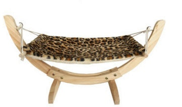 Cozy Wooden Cat Hammock Bed | Elevated Cat Lounge & Space-Saving Pet Bed