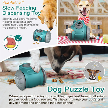 Interactive Pet Tumbler Feeder – Slow Feeder Puzzle Toy for Dogs & Cats, Boosts IQ & Slows Eating