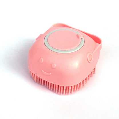 Silicone Dog Bath & Massage Glove – Pet Grooming Brush with Shampoo Dispenser for Dogs & Cats, Easy Cleaning Tool