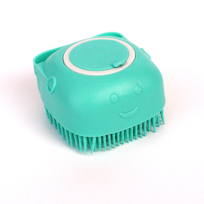 Silicone Dog Bath & Massage Glove – Pet Grooming Brush with Shampoo Dispenser for Dogs & Cats, Easy Cleaning Tool