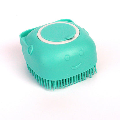 Silicone Dog Bath & Massage Glove – Pet Grooming Brush with Shampoo Dispenser for Dogs & Cats, Easy Cleaning Tool