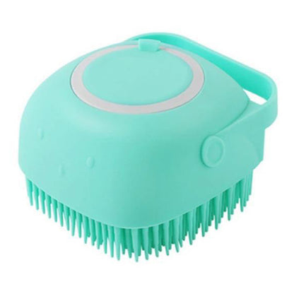 Silicone Dog Bath & Massage Glove – Pet Grooming Brush with Shampoo Dispenser for Dogs & Cats, Easy Cleaning Tool