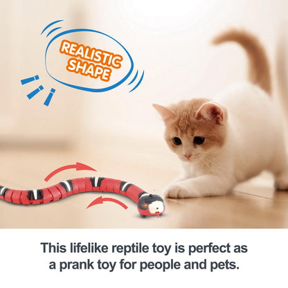 Smart Sensing Snake Cat Toy – CE Certified | USB Rechargeable