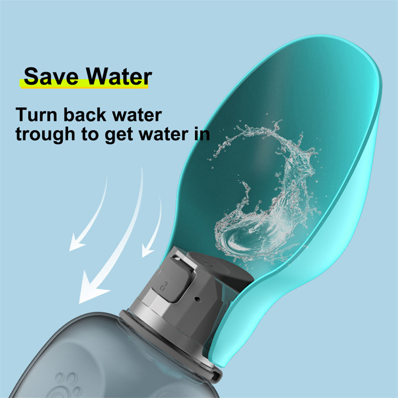 Portable Pet Water Bottle -800ml/leakproof with foldable bowl
