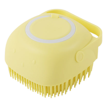 Silicone Dog Bath & Massage Glove – Pet Grooming Brush with Shampoo Dispenser for Dogs & Cats, Easy Cleaning Tool