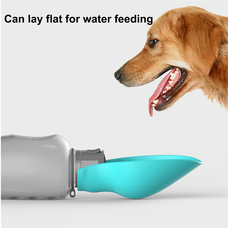 Portable Pet Water Bottle -800ml/leakproof with foldable bowl