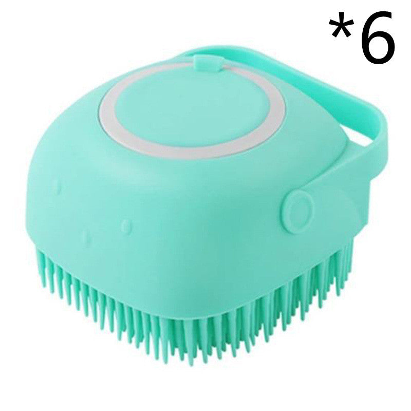 Silicone Dog Bath & Massage Glove – Pet Grooming Brush with Shampoo Dispenser for Dogs & Cats, Easy Cleaning Tool