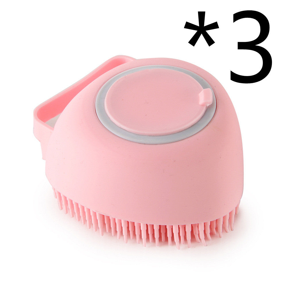 Silicone Dog Bath & Massage Glove – Pet Grooming Brush with Shampoo Dispenser for Dogs & Cats, Easy Cleaning Tool