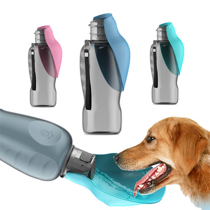 Portable Pet Water Bottle -800ml/leakproof with foldable bowl