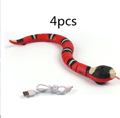 Smart Sensing Snake Cat Toy – CE Certified | USB Rechargeable
