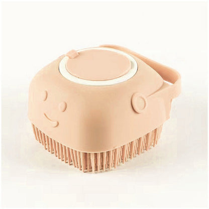 Silicone Dog Bath & Massage Glove – Pet Grooming Brush with Shampoo Dispenser for Dogs & Cats, Easy Cleaning Tool