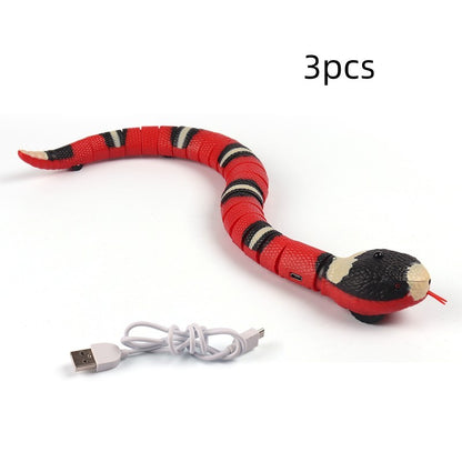 Smart Sensing Snake Cat Toy – CE Certified | USB Rechargeable