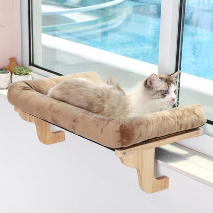 Cozy Window Cat Hammock Bed  | Elevated Sun Lounger for Cats