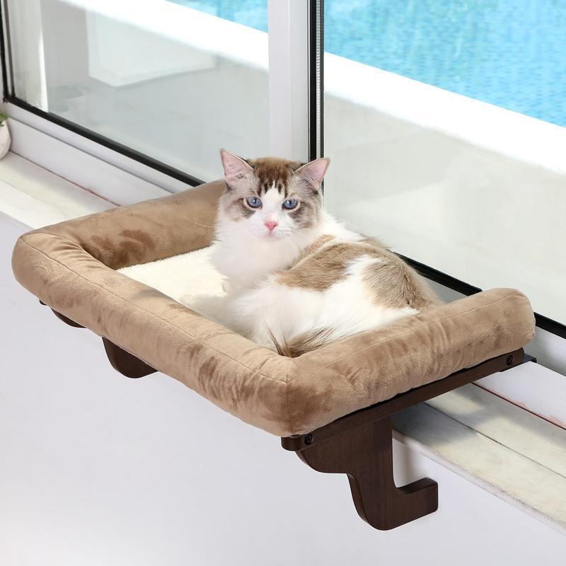 Cozy Window Cat Hammock Bed  | Elevated Sun Lounger for Cats