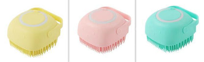 Silicone Dog Bath & Massage Glove – Pet Grooming Brush with Shampoo Dispenser for Dogs & Cats, Easy Cleaning Tool
